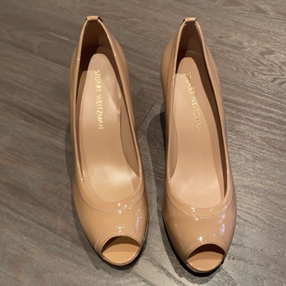 Stuart Weitzman patent pumps open toe - Picture 2 of 6